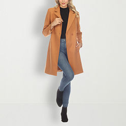 WELLDER ウェルダー Boxy Car Coat WM19FCO02 London Fog Men's Wool Blend Car Coat with Bib, Navy HEA