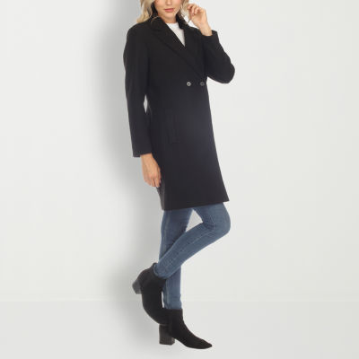 White Mark Midweight Womens Car Coat