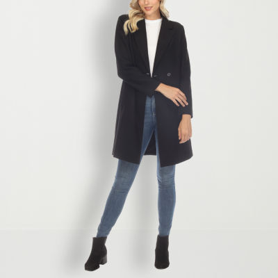 White Mark Midweight Womens Car Coat