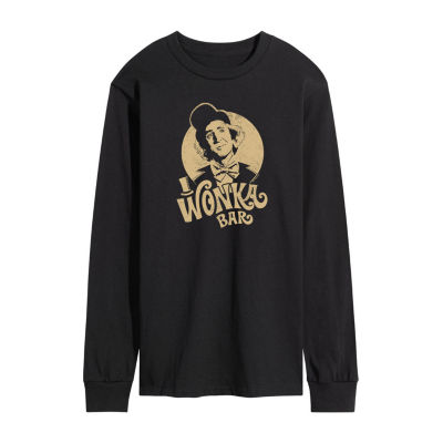 Mens Long Sleeve Willy Wonka Graphic T-Shirt