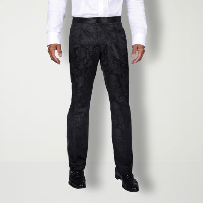 Steve Harvey Mens Floral Classic Fit Pleated Front Suit Pants