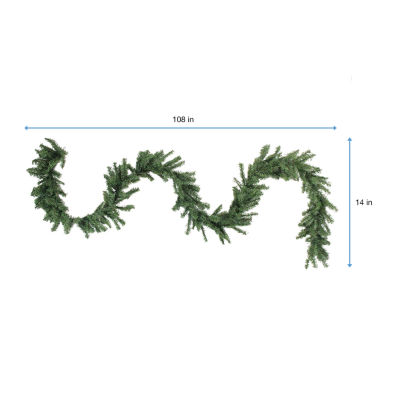 100' x 8'' Green Commercial Length Canadian Pine Artificial Christmas Garland  Unlit