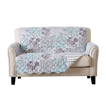 Linery Floral Loveseat Protectors, One Size, Gray