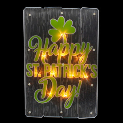 Northlight 17in Lighted Happy Silhouette St. Patricks Day Holiday Window Decor