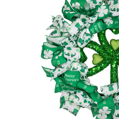 Northlight 24in Shamrocks And Ribbons Indoor St. Patricks Day Garland & Wreath Set