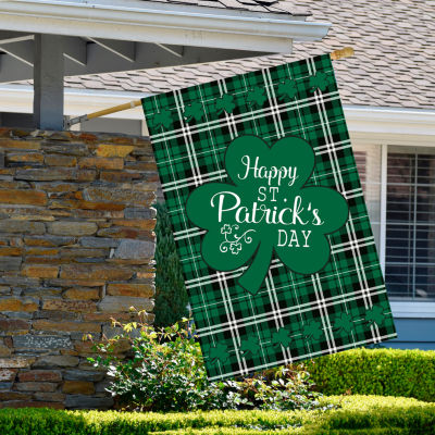 28In X 40In Happy St. Patrick's Day Plaid Garden Flags