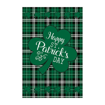 18In X 12.5In Happy St. Patrick's Day Plaid Garden Flags