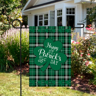 18In X 12.5In Happy St. Patrick's Day Plaid Garden Flags
