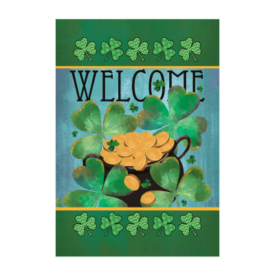 12.5In X 18In Welcome Pot Of Gold Garden Flags