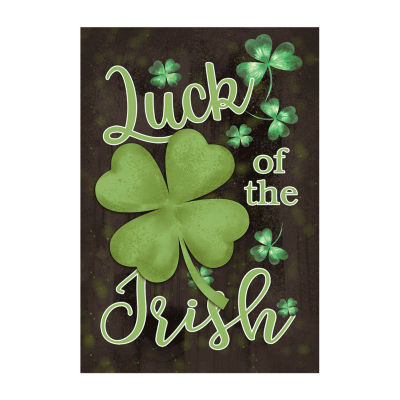 12.5In X 18In Luck Of The Irish Shamrock Garden Flags