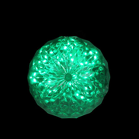 Northlight 6 Led Crystal Sphere Outdoor Decoration String Lights, One Size, Green