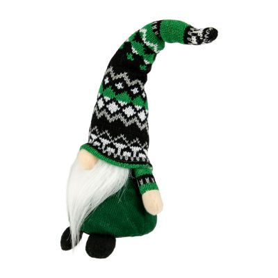 Northlight 11.5" Led Lighted Boy With Green Irish Fair Isle Hat St. Patricks Day Gnome