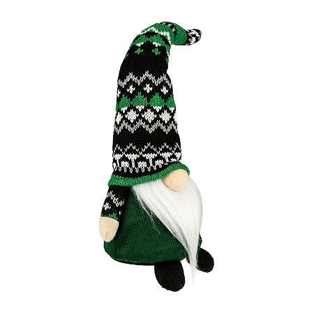 Northlight 11.5 Led Lighted Boy With Green Irish Fair Isle Hat St. Patricks Day Gnome, One Size, Green