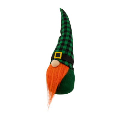 Northlight 13" Green And Black Plaid Leprechaun St. Patricks Day Gnome