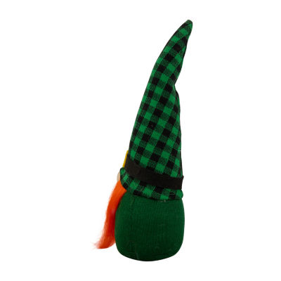 Northlight 13" Green And Black Plaid Leprechaun St. Patricks Day Gnome