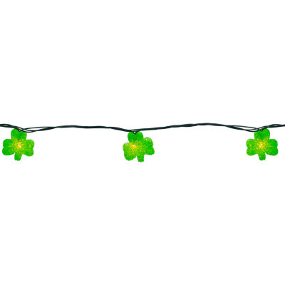 Northlight 10 7.2ft Green Irish Shamrock St Patrick'S Day Green Wire String Lights