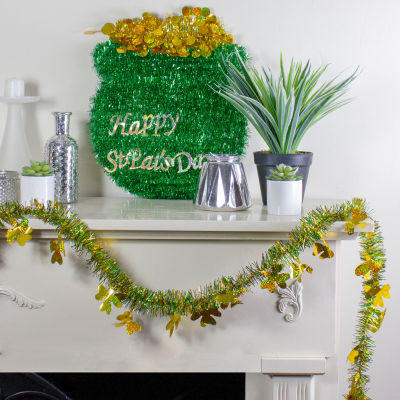 Northlight 25' Green And Gold Irish Shamrock Unlit St. Patricks Day Garland