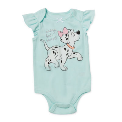 Baby Girls Crew Neck Short Sleeve 101 Dalmatians Bodysuit