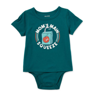 Okie Dokie Toddler Boys Adaptive Crew Neck Short Sleeve Bodysuit