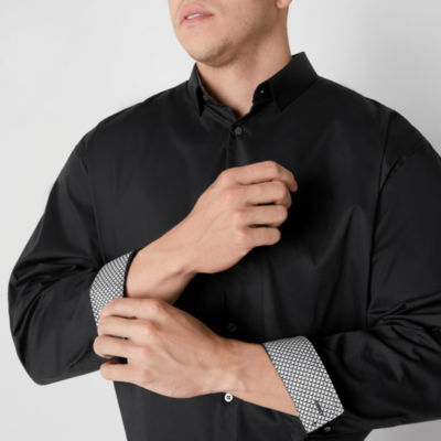 J. Ferrar Big Ultra Comfort Mens Regular Fit Long Sleeve Dress Shirt