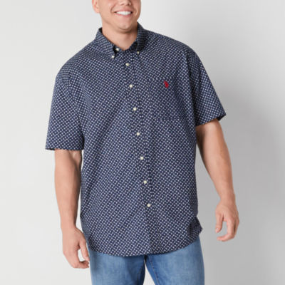 U.S. Polo Assn. Big and Tall Mens Classic Fit Short Sleeve Button-Down Shirt