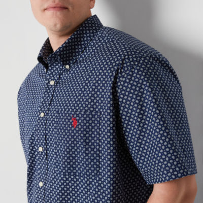 U.S. Polo Assn. Big and Tall Mens Classic Fit Short Sleeve Button-Down Shirt