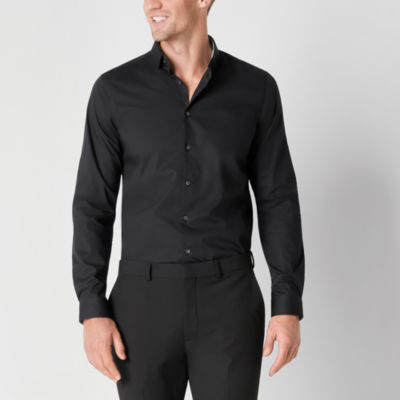J. Ferrar Slim Mens Fit Long Sleeve Button-Down Shirt