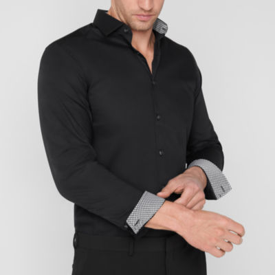 J. Ferrar Slim Mens Fit Long Sleeve Button-Down Shirt