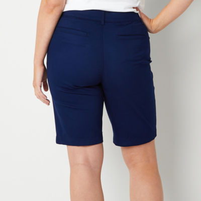 St. John's Bay Secretly Slender Womens Mid Rise Bermuda Short