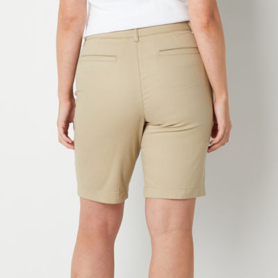 St. John's Bay Secretly Slender Womens Mid Rise Bermuda Short