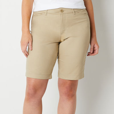 St. John's Bay Secretly Slender Womens Mid Rise Bermuda Short