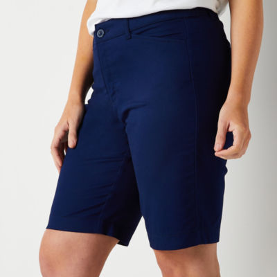 St. John's Bay Secretly Slender Womens Mid Rise Bermuda Short