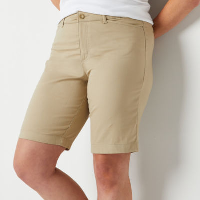 St. John's Bay Secretly Slender Womens Mid Rise Bermuda Short