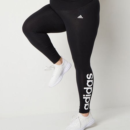 Adidas Essentials High Waisted Logo Leggings (Plus Size), 1x, Black