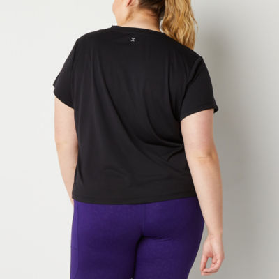 Xersion Womens Short Sleeve T-Shirt Plus