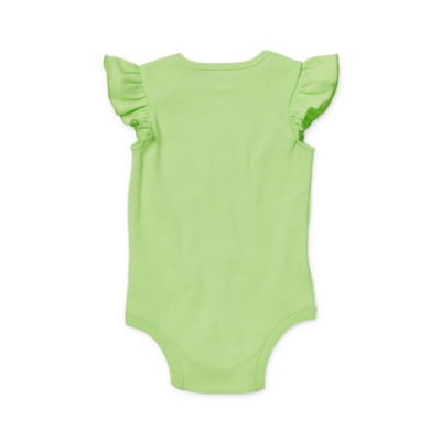 Tinkerbell Baby Girls Crew Neck Short Sleeve Tinker Bell Bodysuit