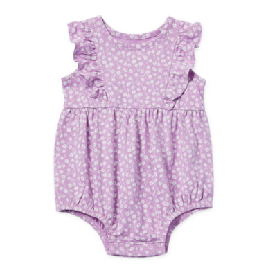 Okie Dokie Baby Girls Short Sleeve Romper JCPenney