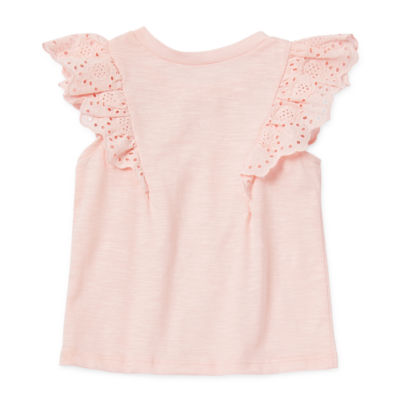 Okie Dokie Toddler & Little Girls Eyelet Round Neck Tank Top