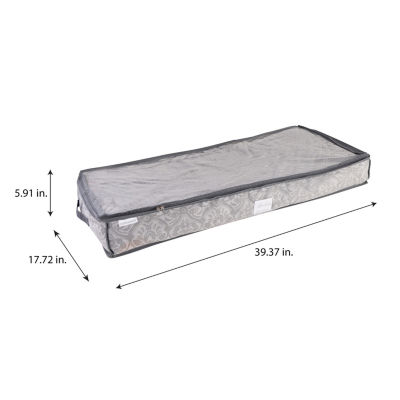 Kennedy International Gray Pattern Fabric Single Compartment Underbed Storage