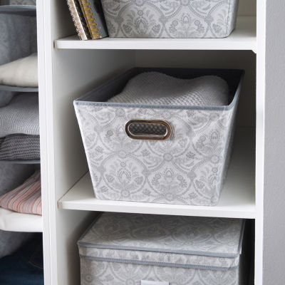 Kennedy International Gray Fabric Storage Box