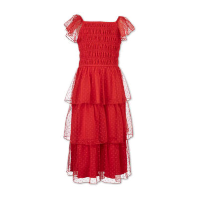 Speechless Big Kid Girls Short Sleeve Cap A-Line Dress