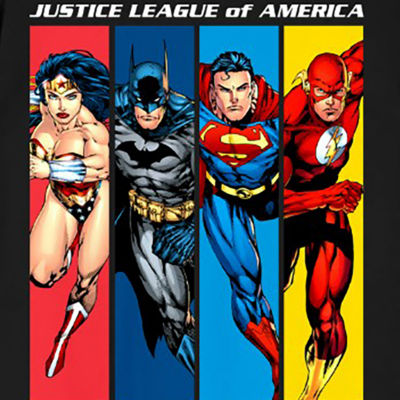 Mens Crew Neck Short Sleeve Classic Fit Justice League Big and Tall Graphic T-Shirt