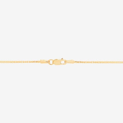 Made in Italy Womens 14K Gold 20 Inch Wheat Chain Necklace