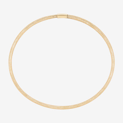 Made in Italy Womens 10K Gold Stretch Bracelet