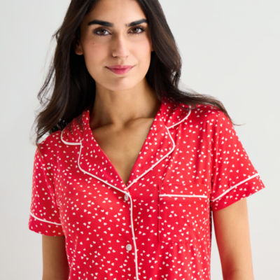 Jaclyn Womens Short Sleeve 2-pc. Pajama Sets