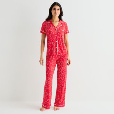 Jaclyn Womens Short Sleeve 2-pc. Pajama Sets