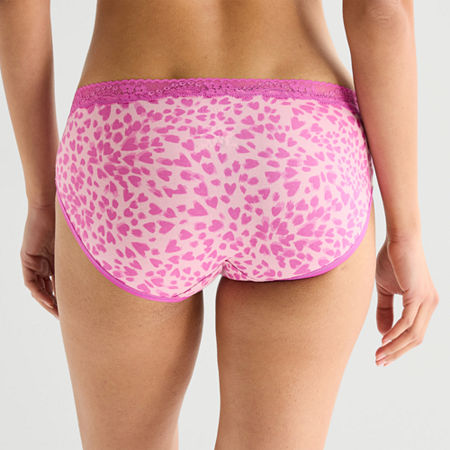 Ambrielle Cotton Hipster Panty In Pink