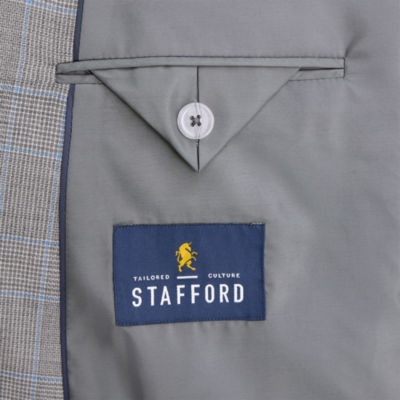 Stafford Coolmax All Season Ecomade Mens Classic Fit Plaid Big and Tall Suit Jacket