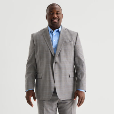 Stafford Coolmax All Season Ecomade Mens Classic Fit Plaid Big and Tall Suit Jacket