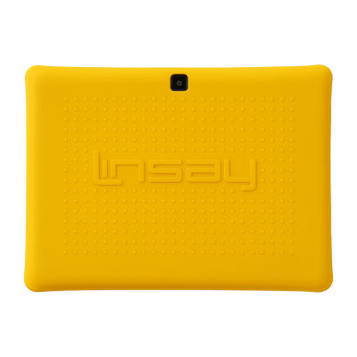 LINSAY® 10.1 Octa Core 128Gb Android 15 Tablet Kids Yellow Led